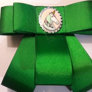 Unicorn Bow Tie Brooch/ St Patrick's Day